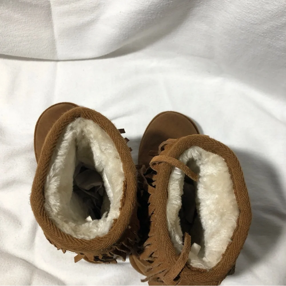 Justice Fringe Moccasin Girls Boots
